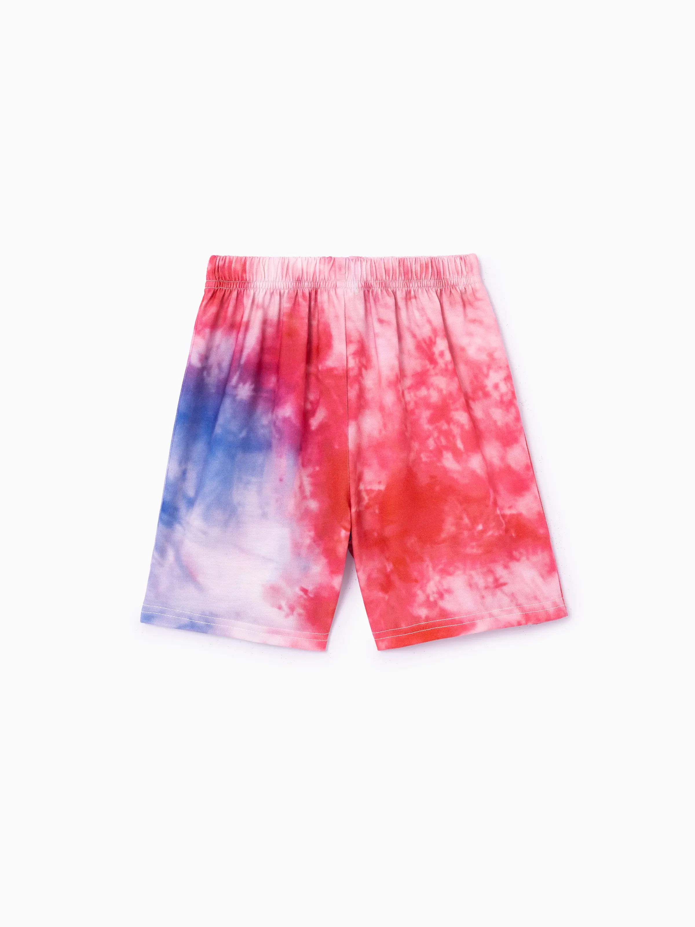 Independence Day Toddler Boy 2pcs Patriotic Tie-Dye T-Shirt with Shorts Sporty Set Red - Image 11