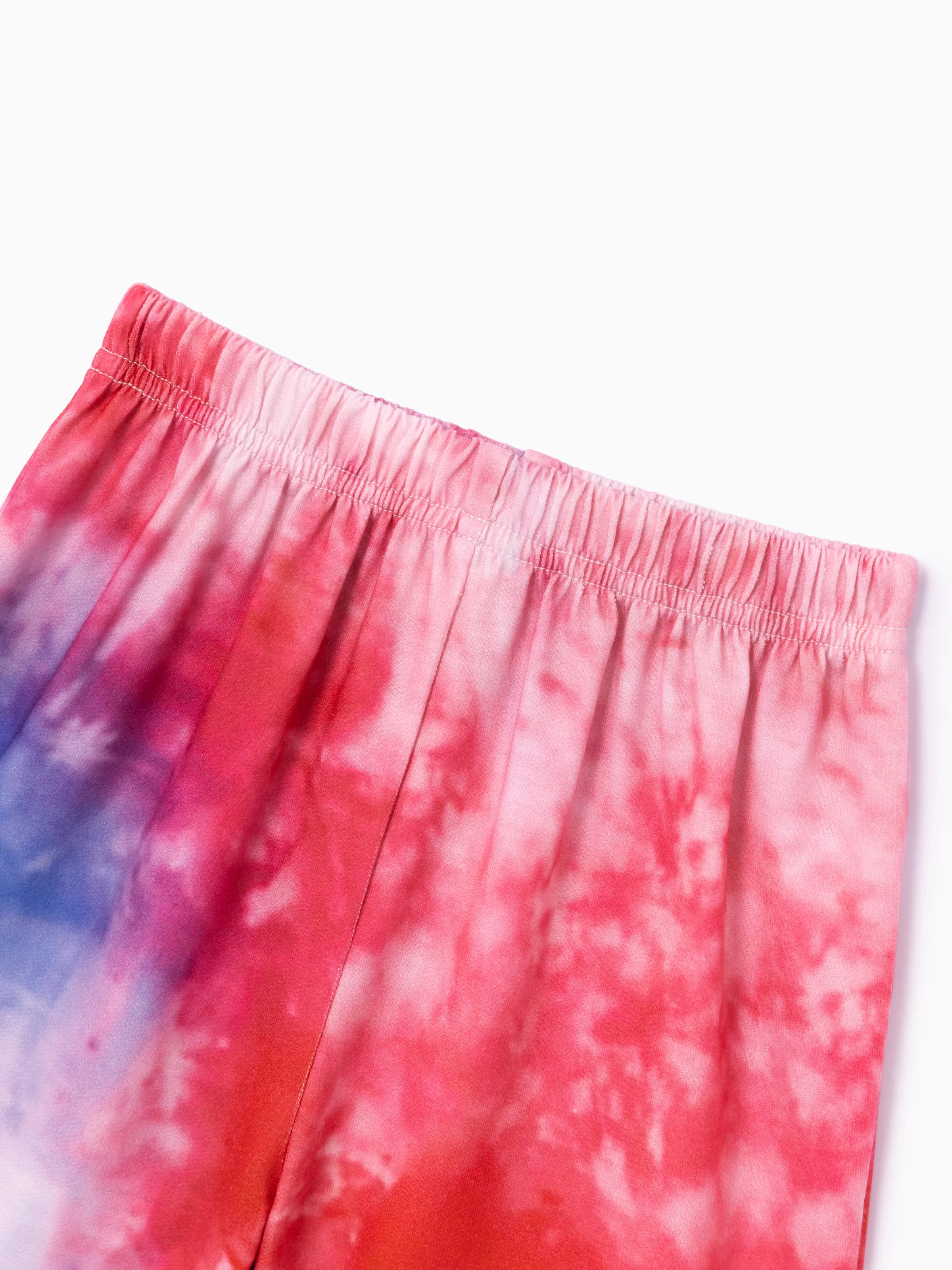 Independence Day Toddler Boy 2pcs Patriotic Tie-Dye T-Shirt with Shorts Sporty Set Red - Image 12