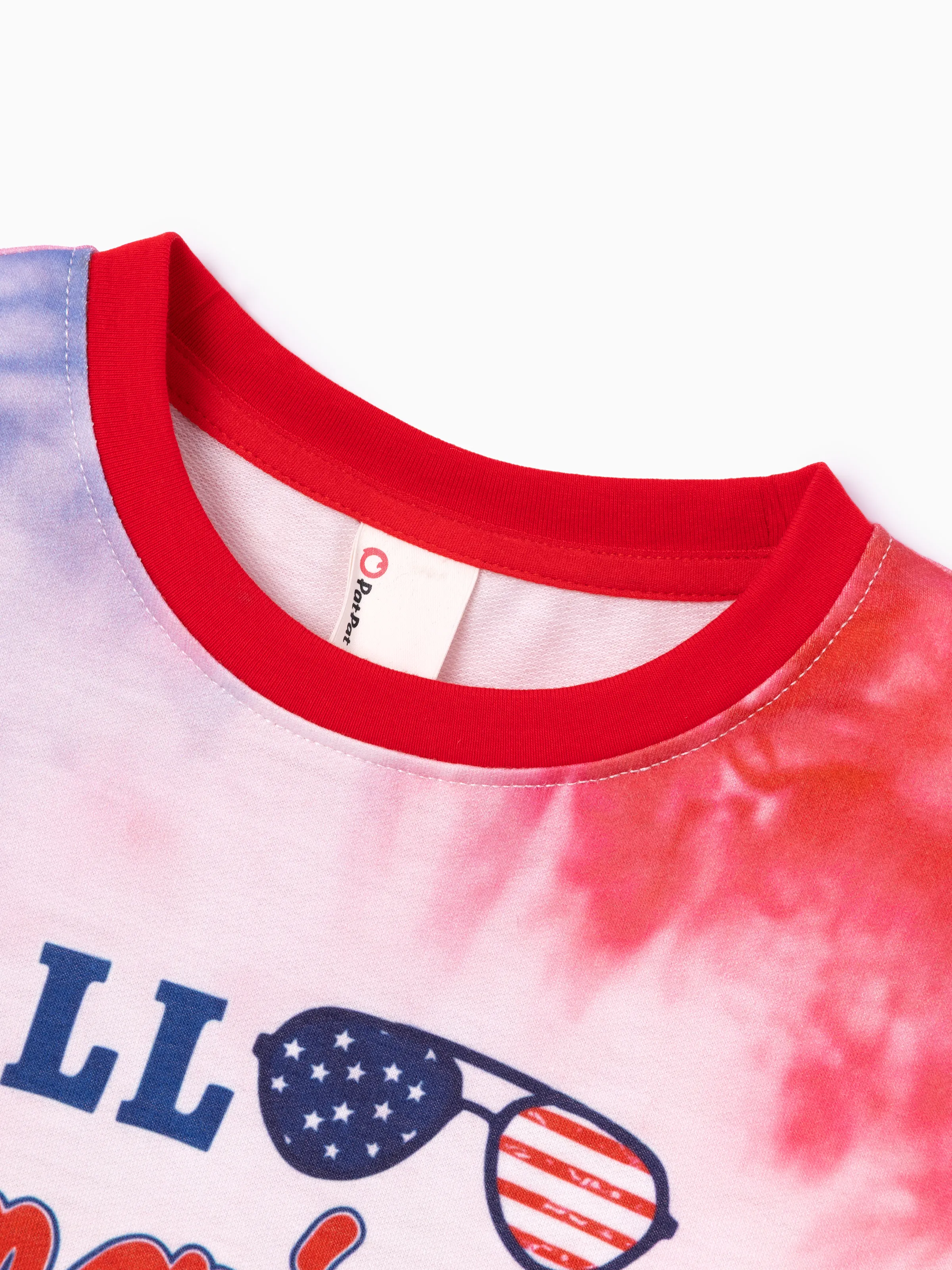 Independence Day Toddler Boy 2pcs Patriotic Tie-Dye T-Shirt with Shorts Sporty Set Red - Image 7
