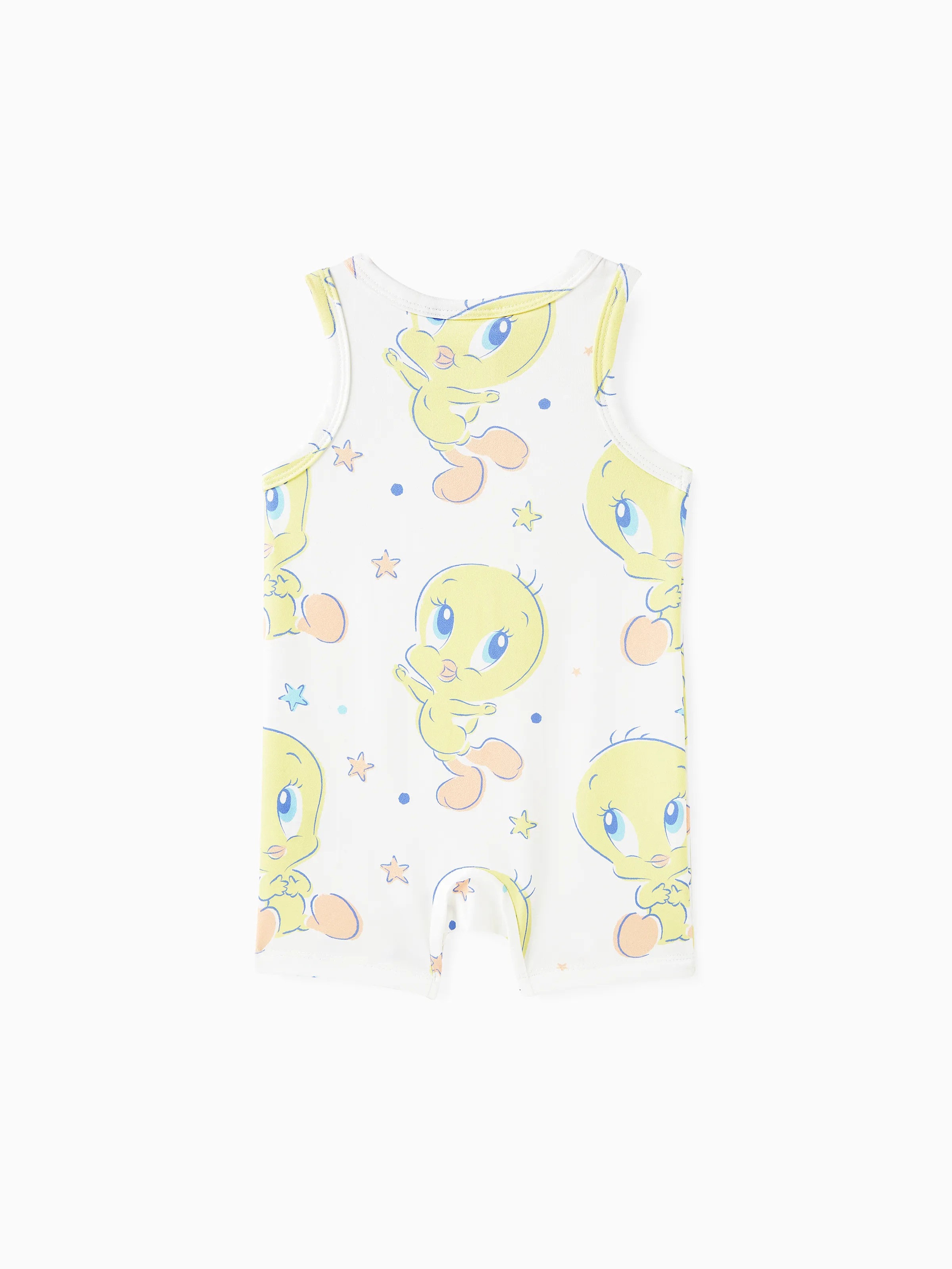 Looney Tunes Baby Boy/Girl Star print Sleeveless Romper
White - Image 2