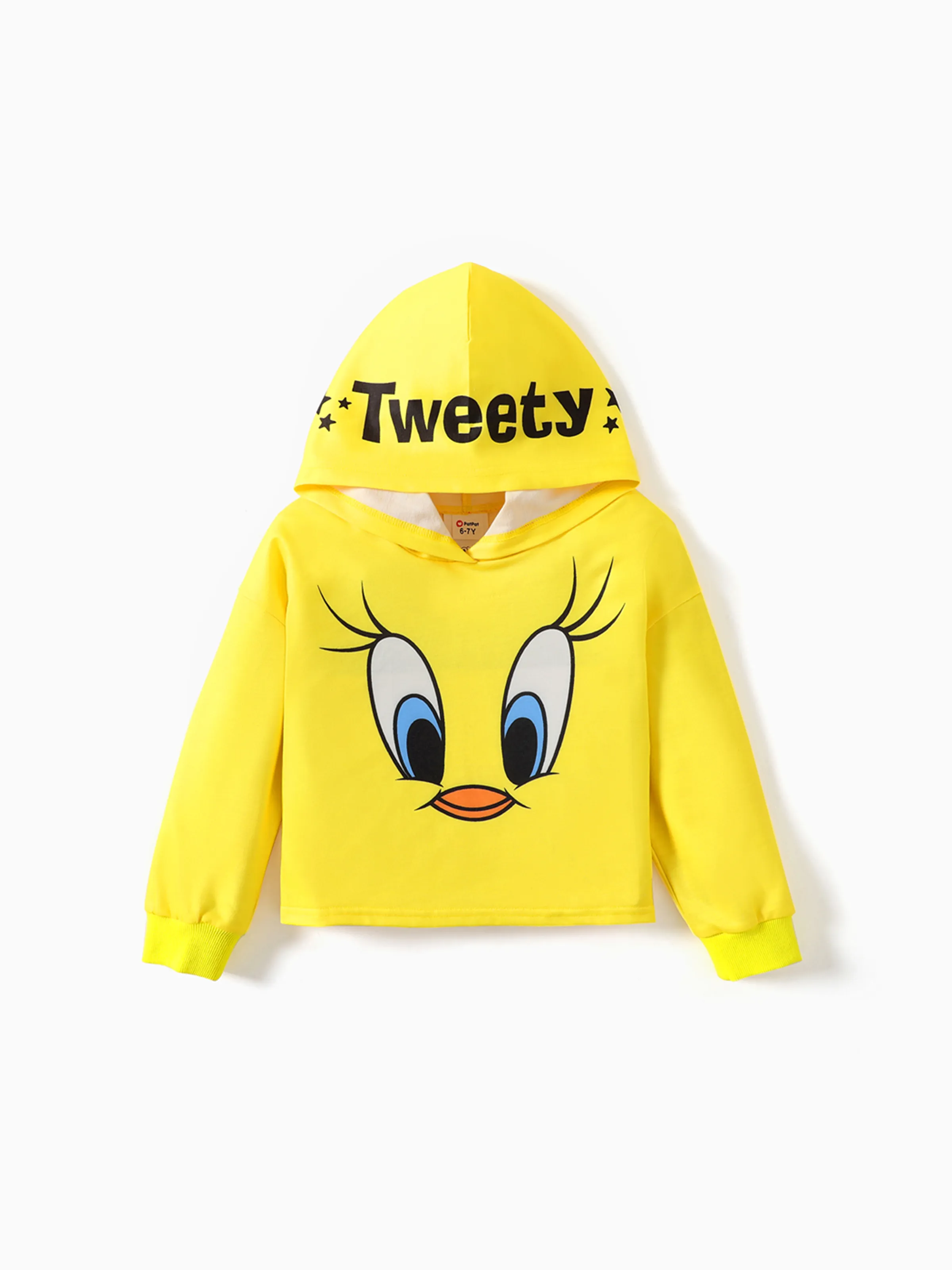 Looney Tunes Kid Girl Tweety Print Hoodie Sweatshirt Yellow