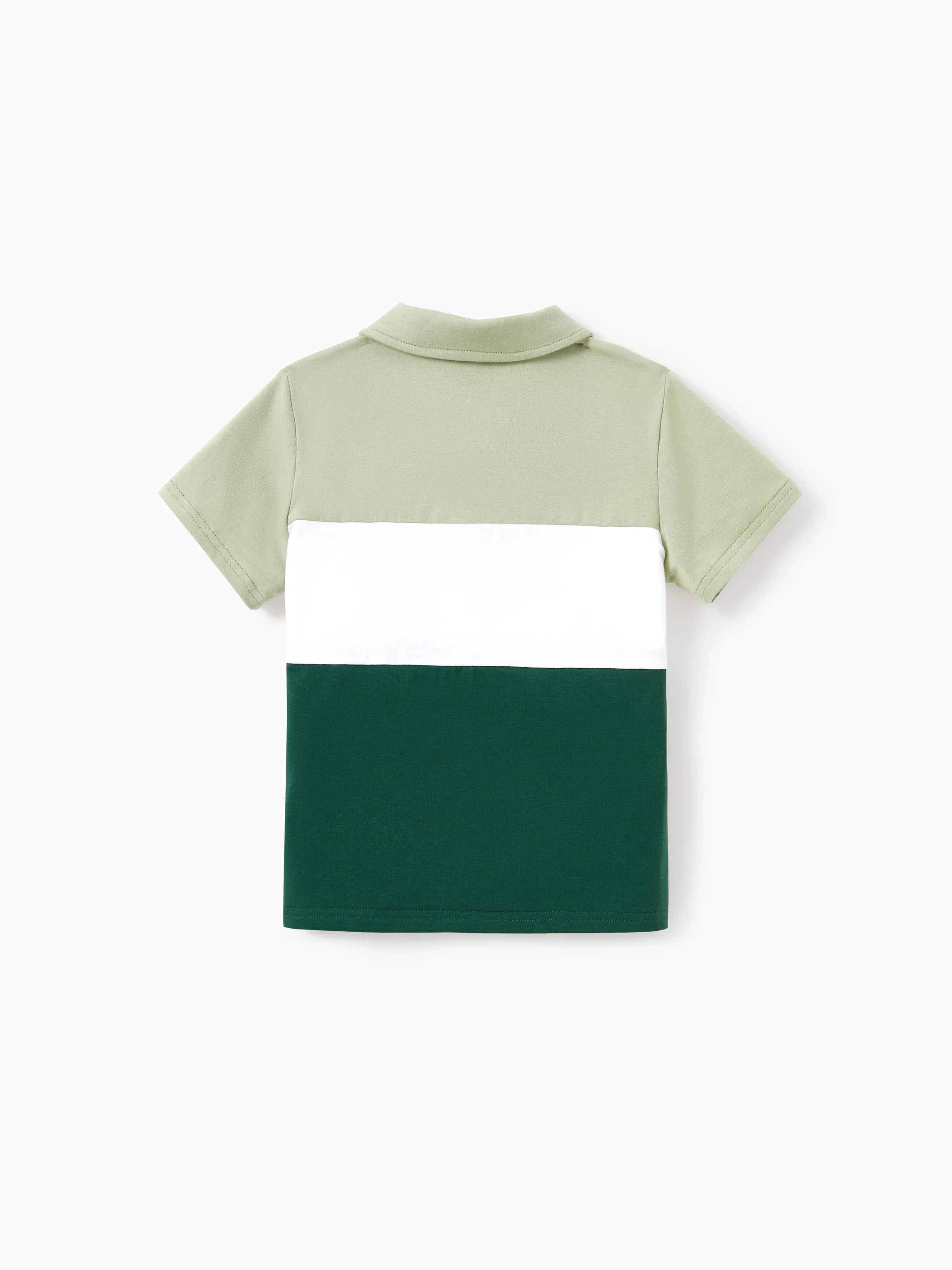 Matching Family Outfits Tropical Floral Print Strap Dress or Short-sleeve Colorblock Shirts Set Pale Green - Image 24