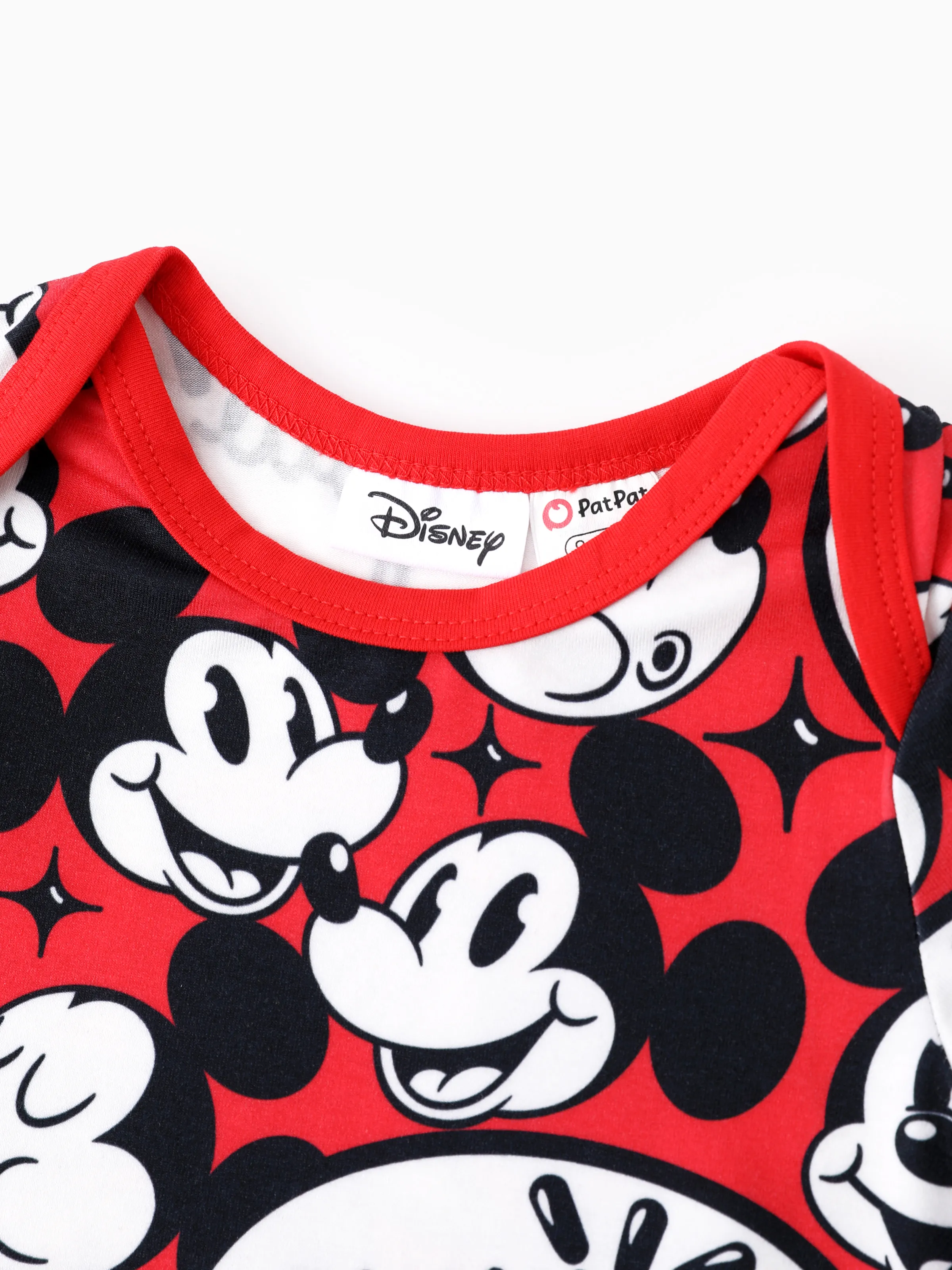Disney Mickey and Friends Mommy and Me Family matching 1pc Mickey Mouse Graffiti Cotton T-shirt or Colorblock Dress with Built-in Shorts & Pockets or Naia™ Allover Romper  Red - Image 15