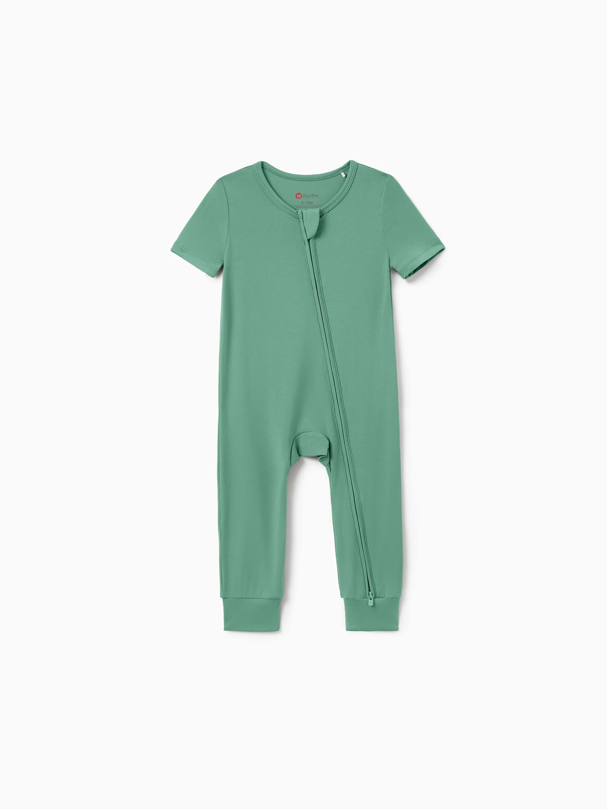 Mommy & me Bamboo Pajamas Buttery Soft Bamboo Viscose PJs for Men Women Kids Toddler Baby, Solid Color Short Sleeve Shirt & Shorts Sleepwear Green - Image 14