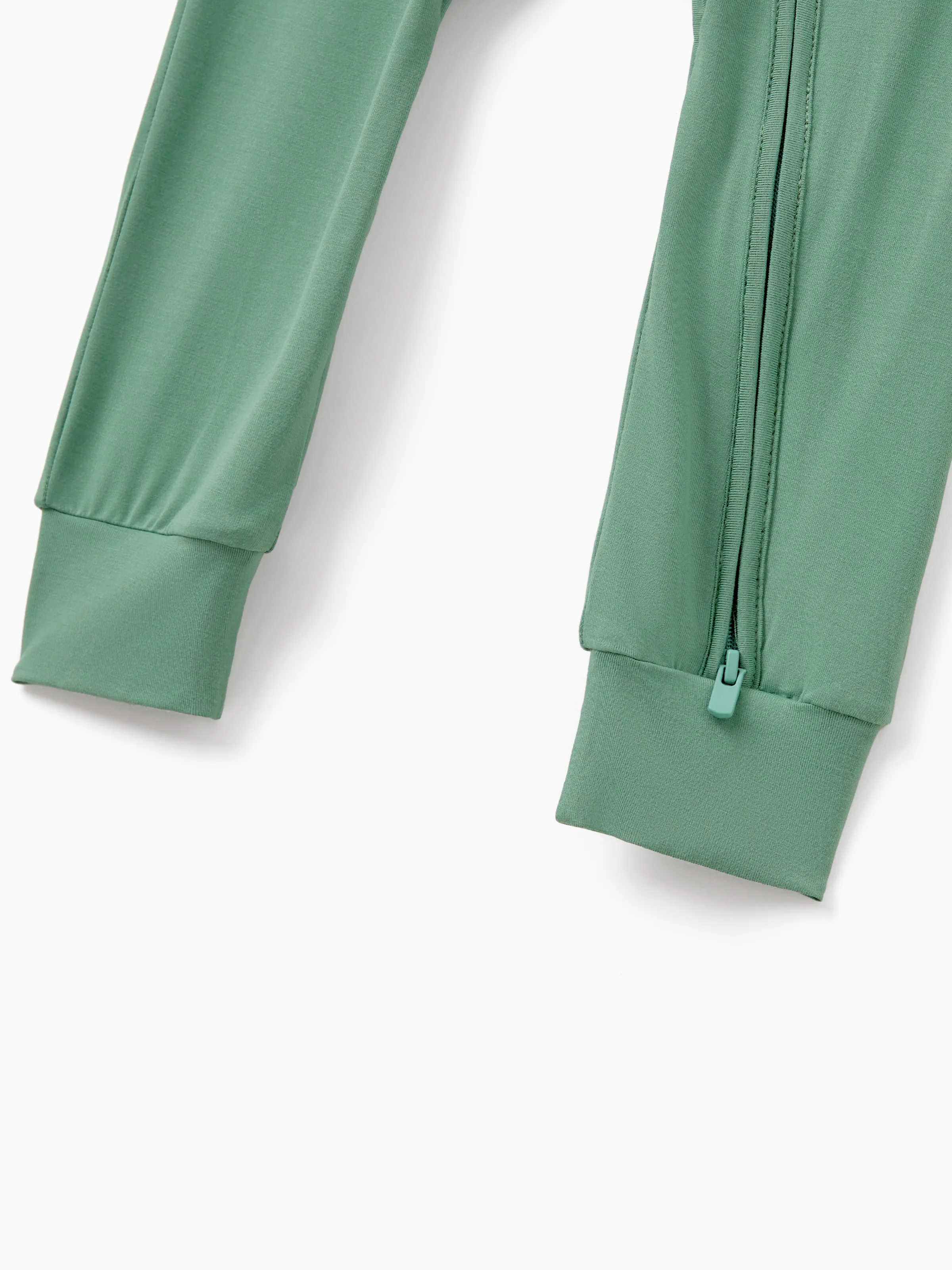 Mommy & me Bamboo Pajamas Buttery Soft Bamboo Viscose PJs for Men Women Kids Toddler Baby, Solid Color Short Sleeve Shirt & Shorts Sleepwear Green - Image 18