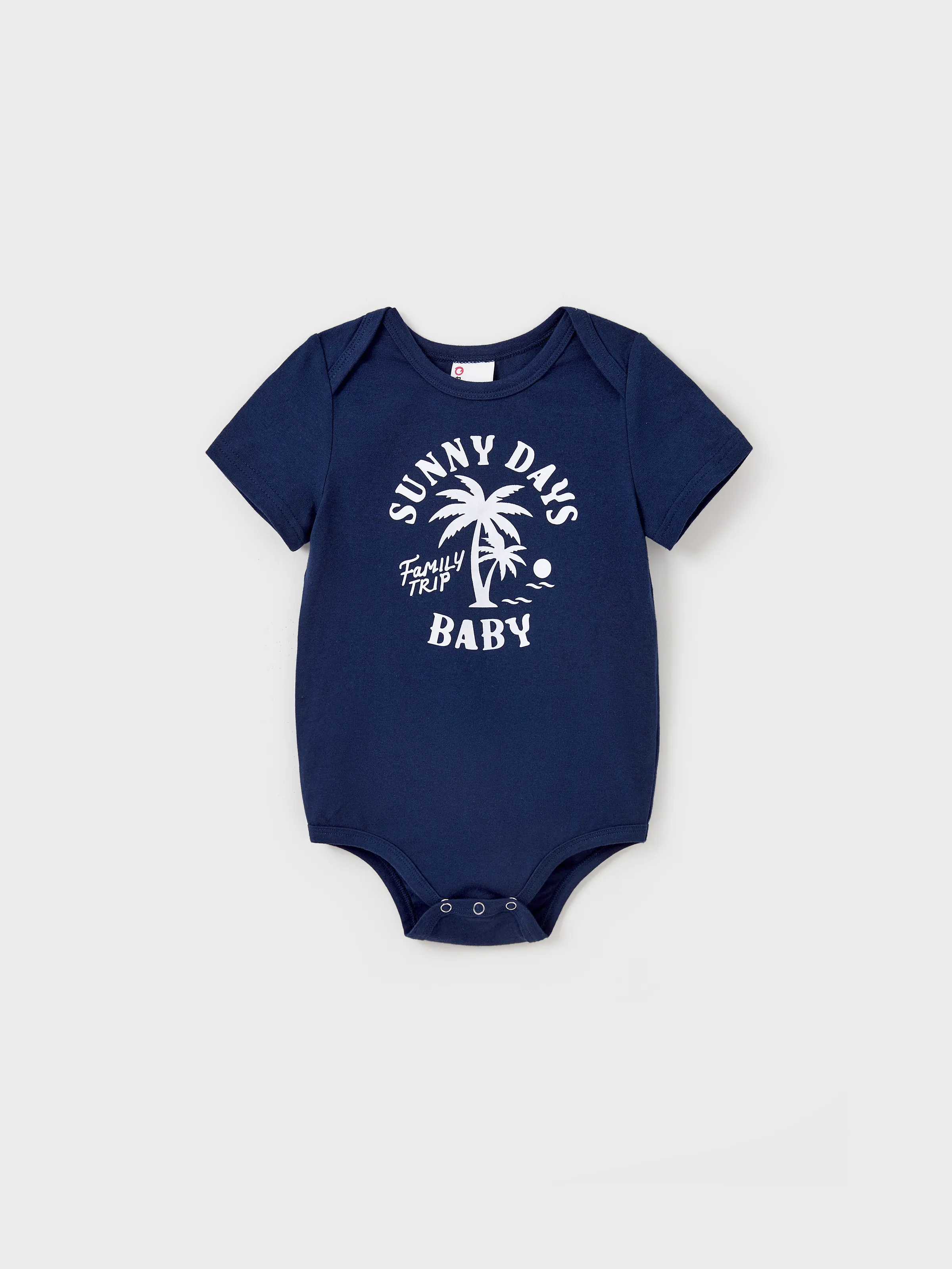 Mommy & me Cotton T-Shirt & Dress Set – Sunny Days Palm Print for Dad, Mom, Baby & Toddler, Perfect for Summer Vacations & Family Outings Tibetan blue - Image 18