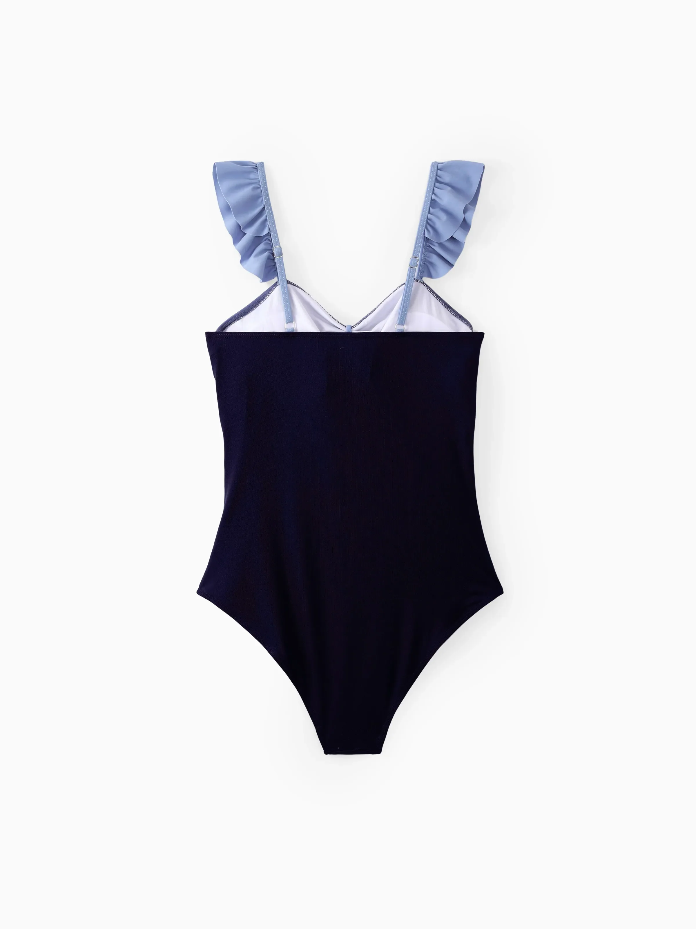 Mommy & me Ruched Bow Tie Cut Out Mesh Ruffle Strap One-Piece Swimsuit (Quick-Dry) MultiColour - Image 5