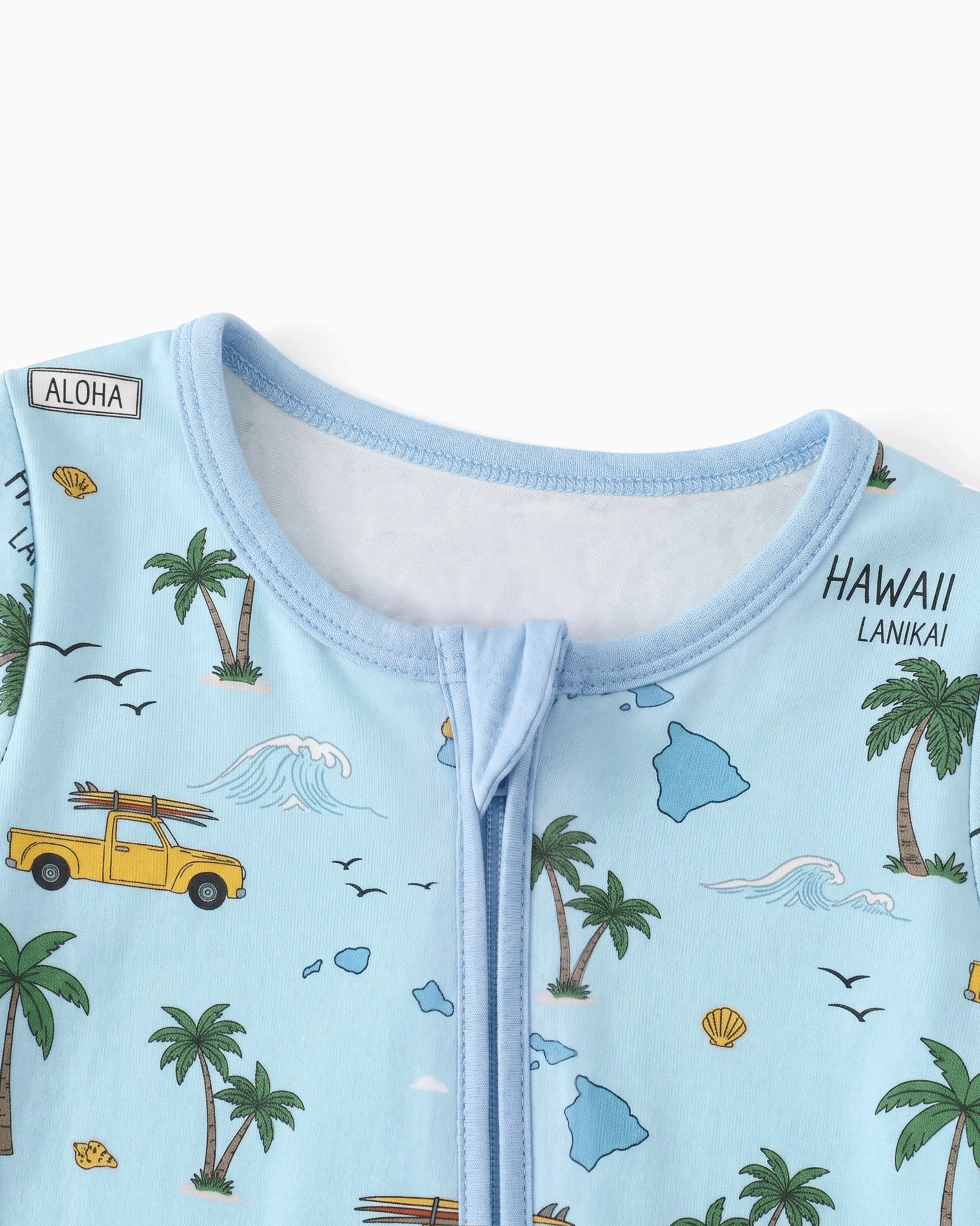 Little Explorers Bamboo Zip-Up Baby Pajamas - Image 4