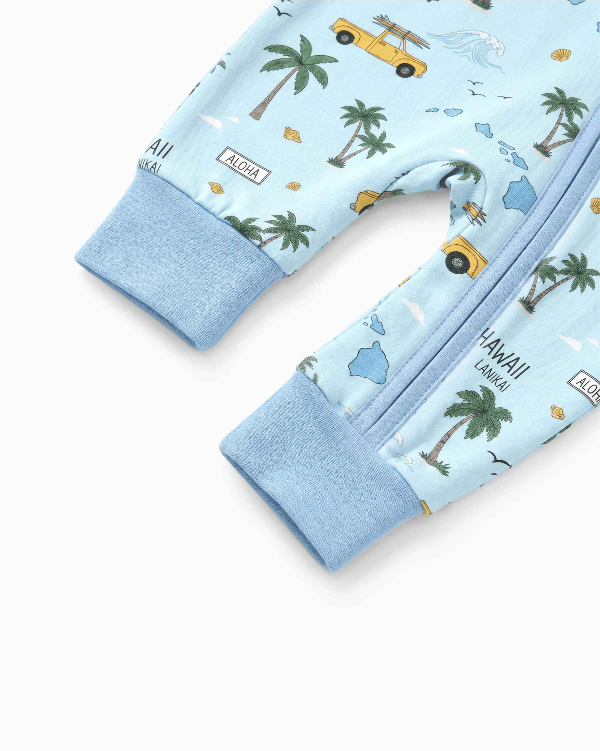 Little Explorers Bamboo Zip-Up Baby Pajamas - Image 6