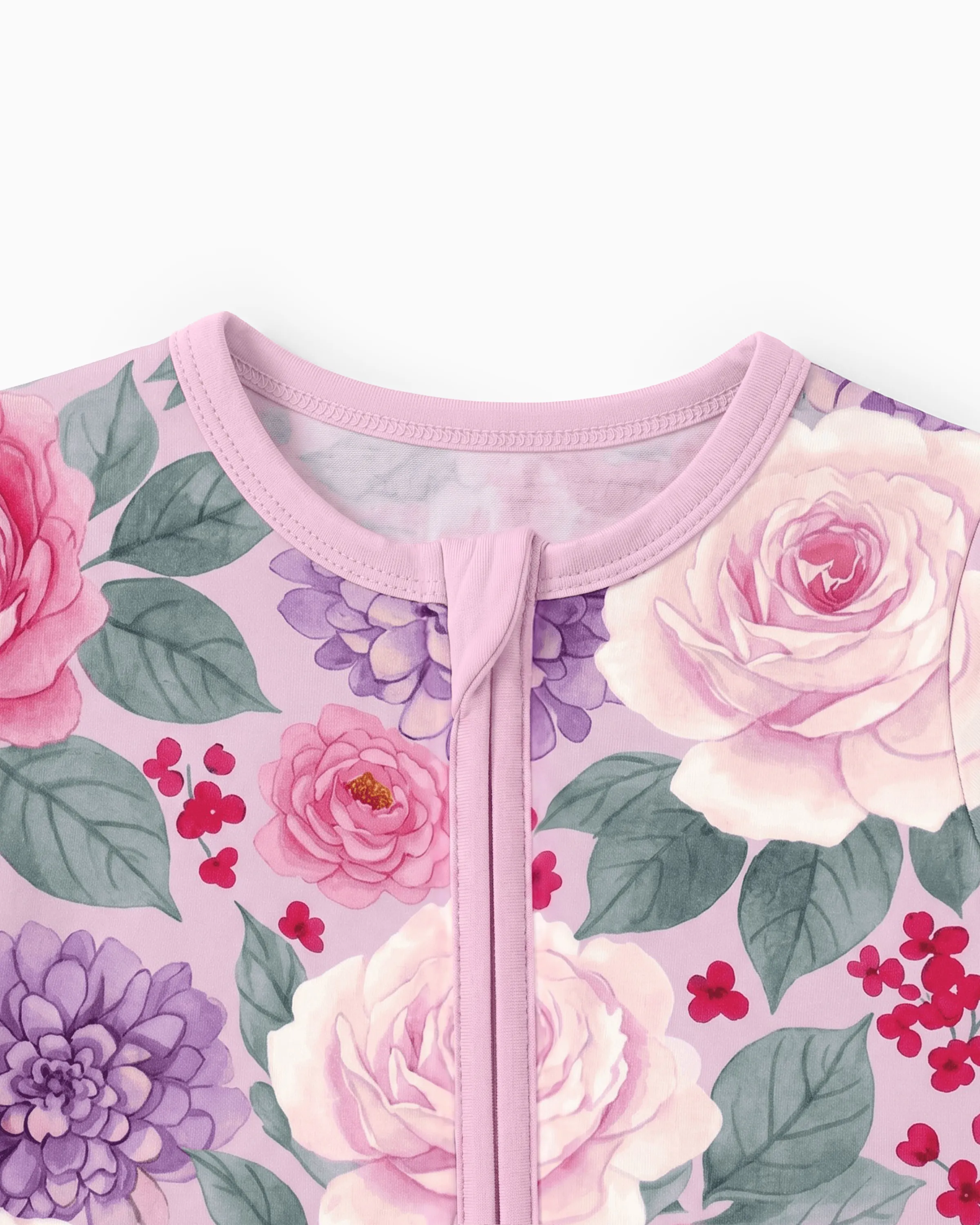 Bloom & Blossoms Bamboo Zip-Up Baby Pajamas - Image 4