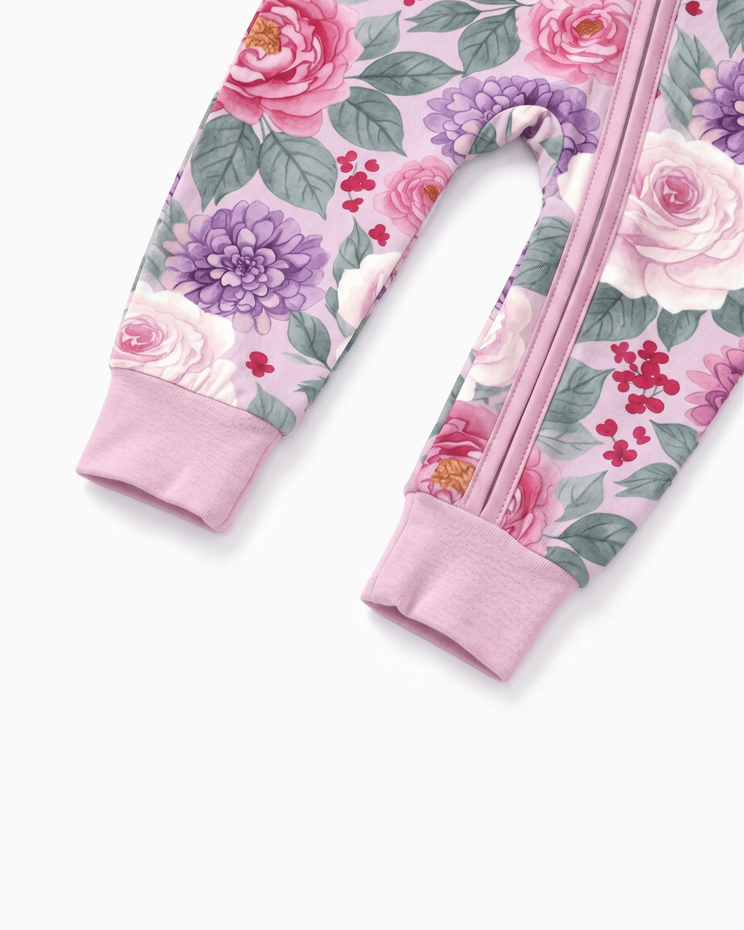 Bloom & Blossoms Bamboo Zip-Up Baby Pajamas - Image 6