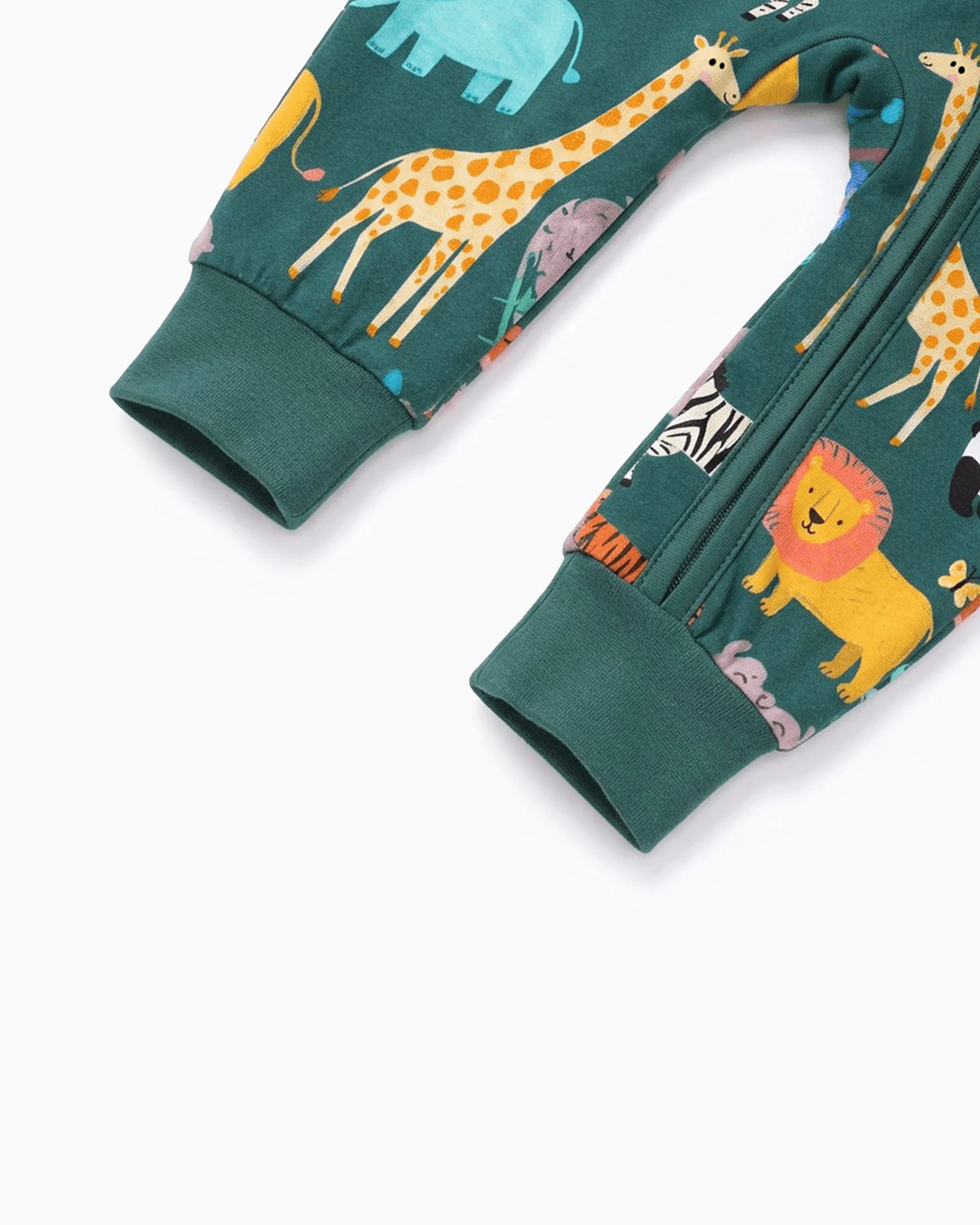 Little Explorers Bamboo Zip-Up Baby Pajamas - Image 6