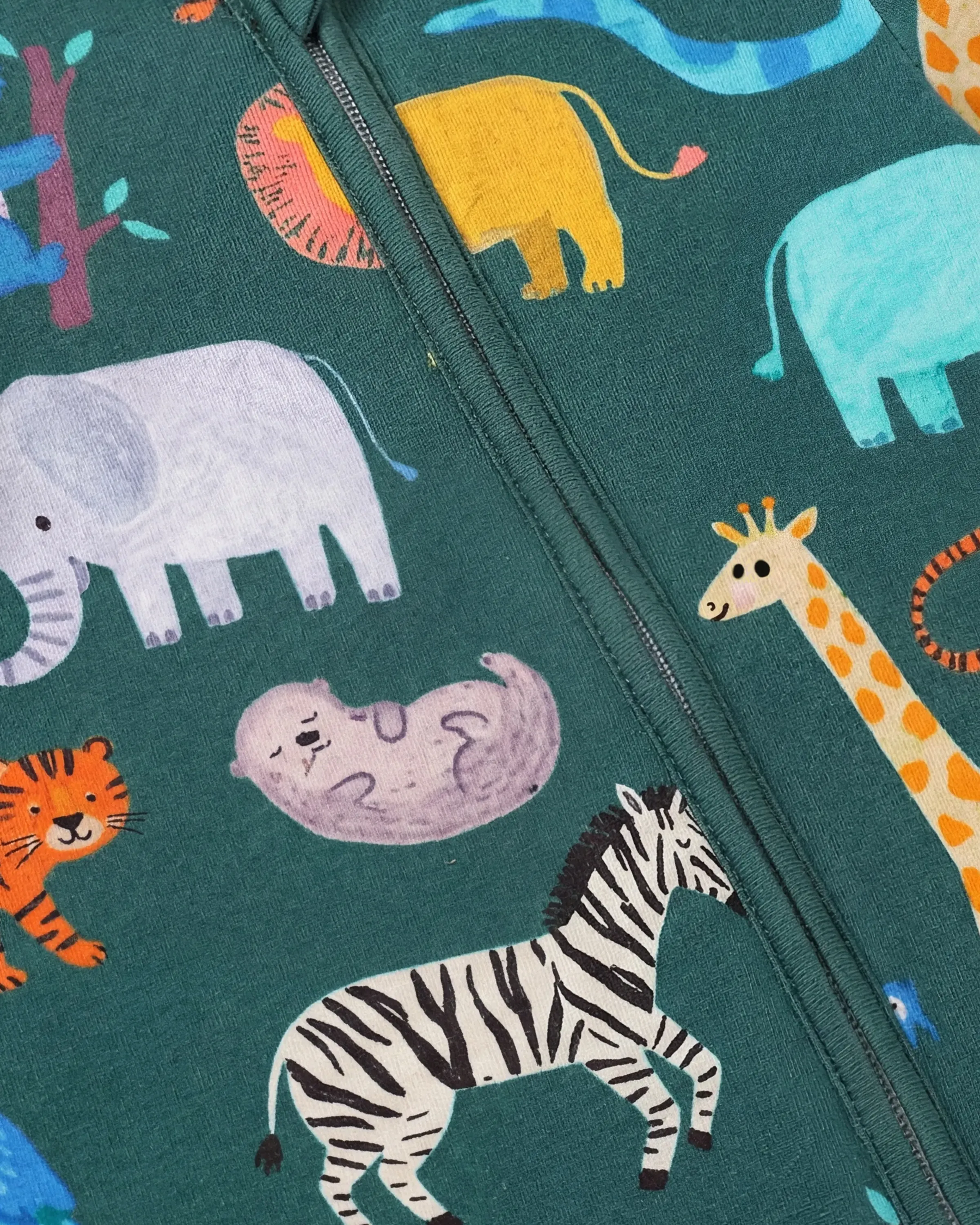 Little Explorers Bamboo Zip-Up Baby Pajamas - Image 7