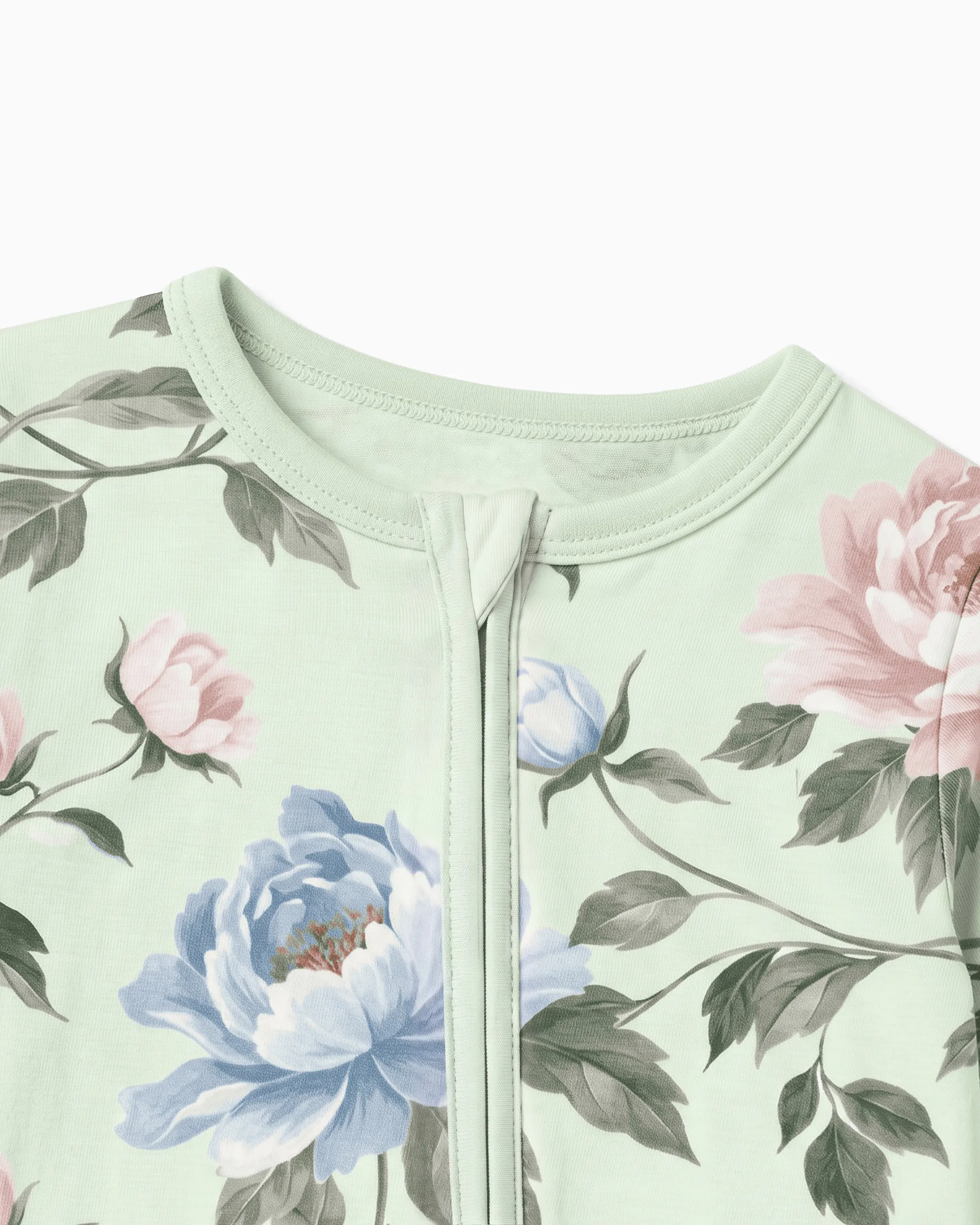 Bloom & Blossoms Bamboo Zip-Up Baby Pajamas - Image 4