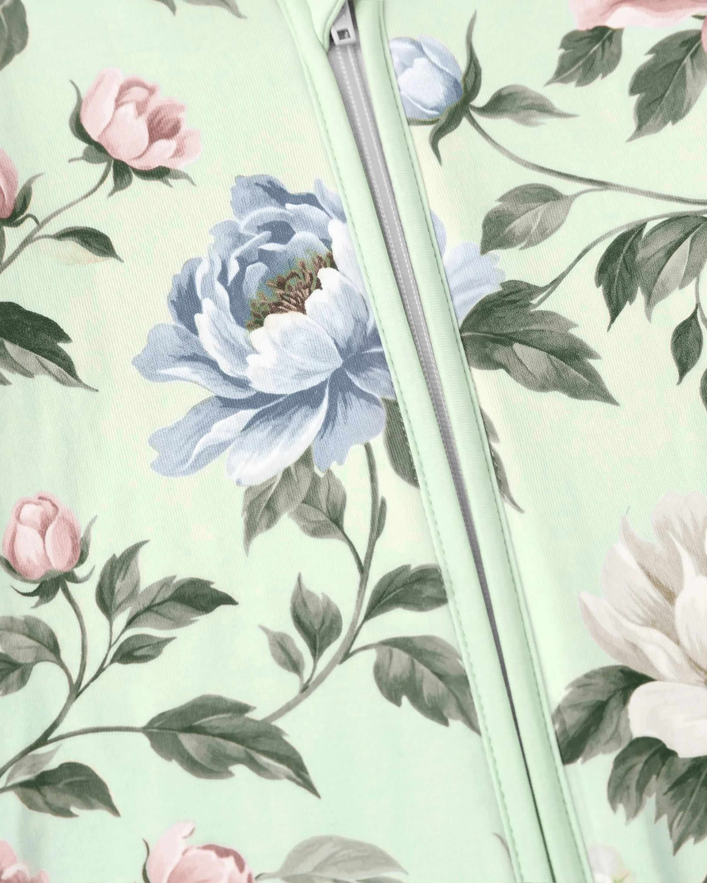 Bloom & Blossoms Bamboo Zip-Up Baby Pajamas - Image 7