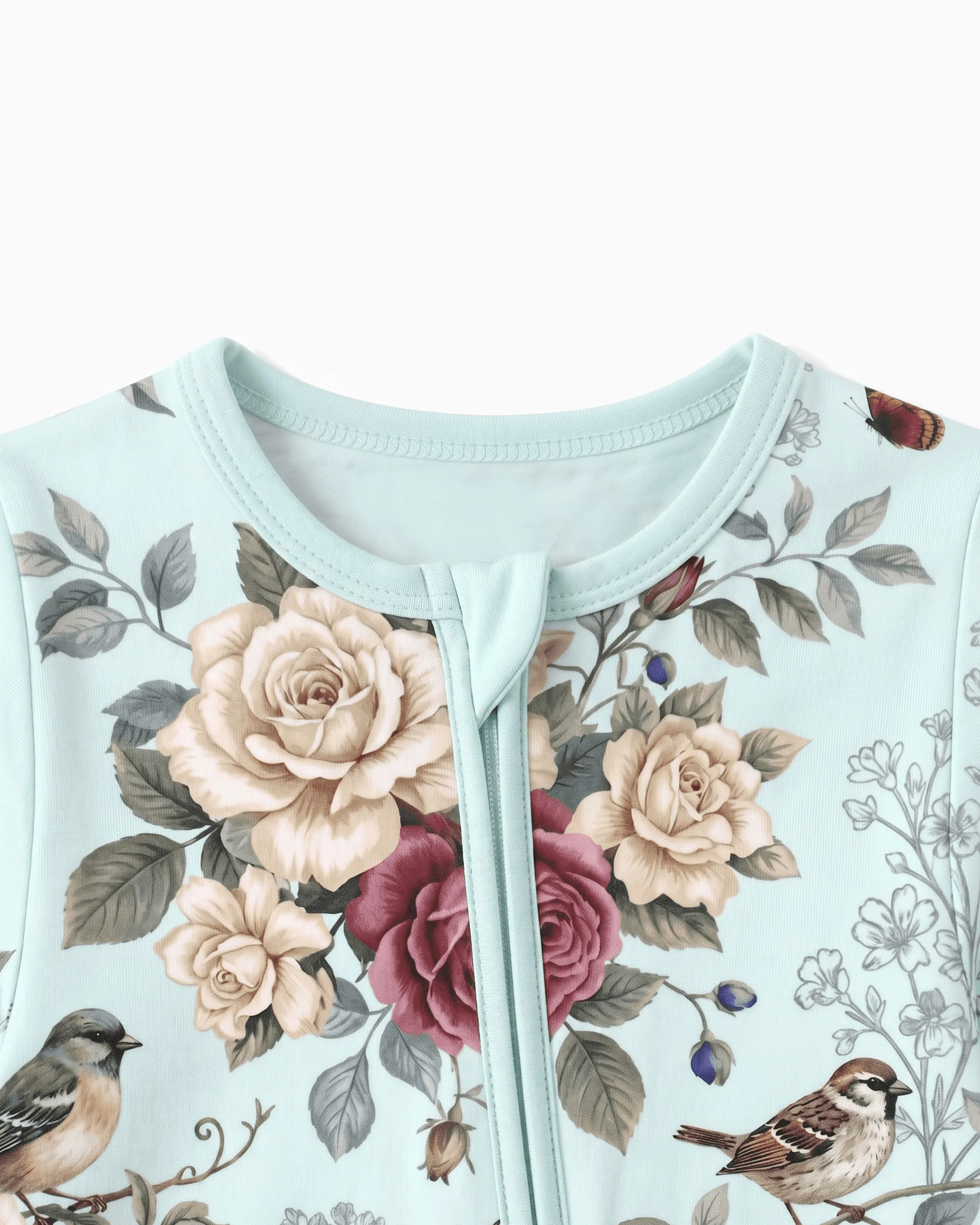 Bloom & Blossoms Bamboo Zip-Up Baby Pajamas - Image 4