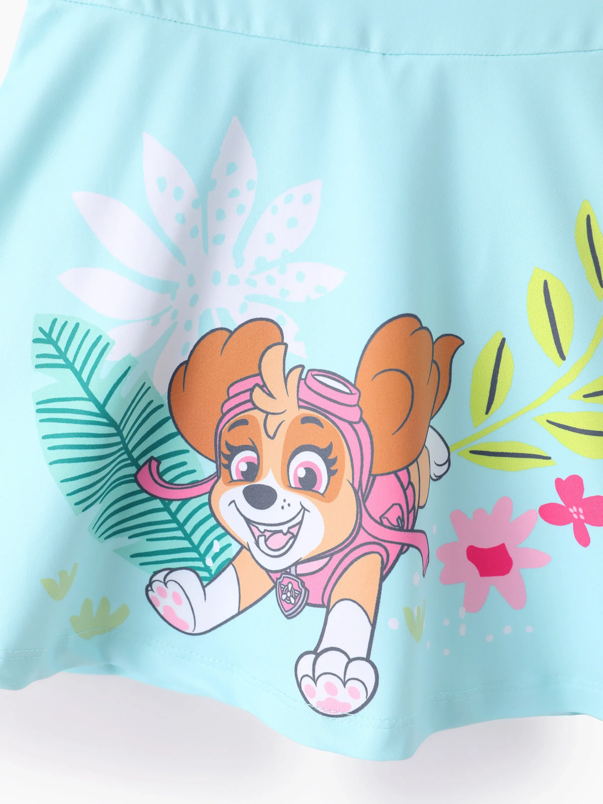 PAW Patrol Daddy & Daughter Floral Dress with Built-in Shorts & Pockets/ Cotton Top Turquoise - Image 18