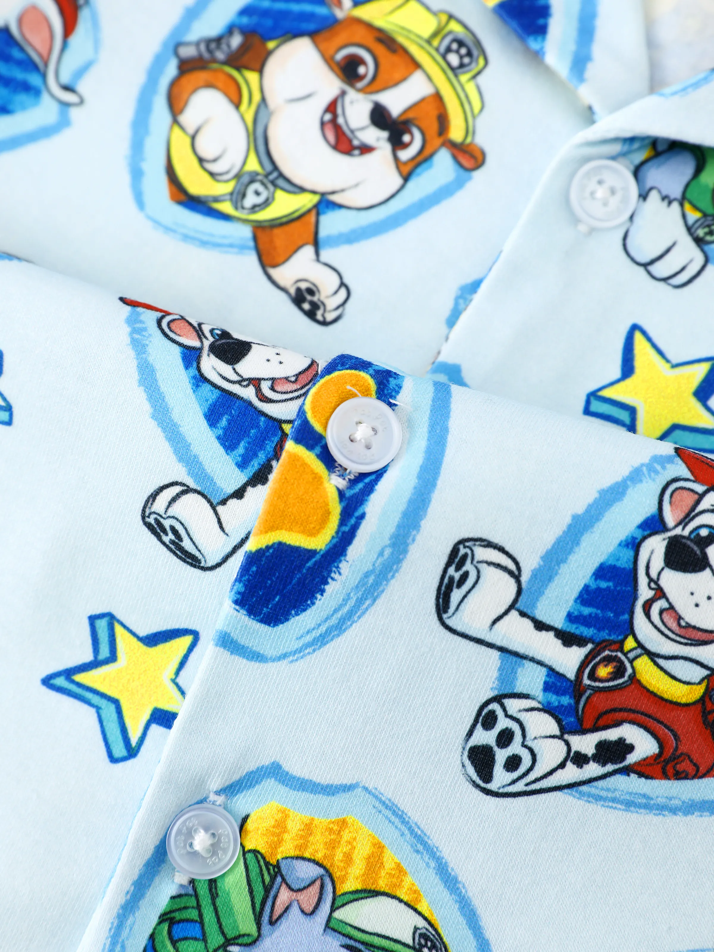 PAW Patrol Matching Family Casual Stripe Lapel Pajamas Sets with Flame Resistant Color block - Image 15
