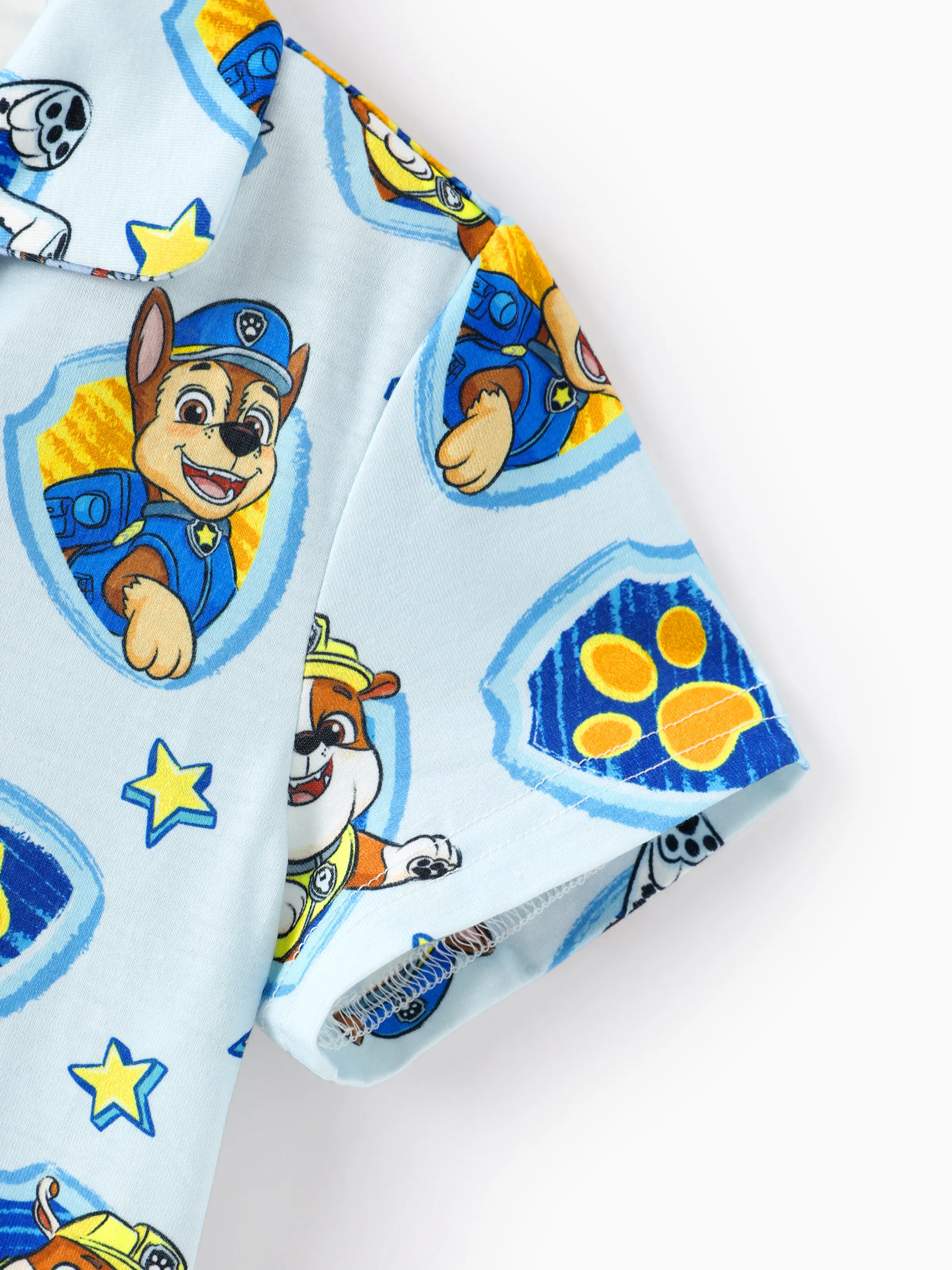 PAW Patrol Matching Family Casual Stripe Lapel Pajamas Sets with Flame Resistant Color block - Image 16