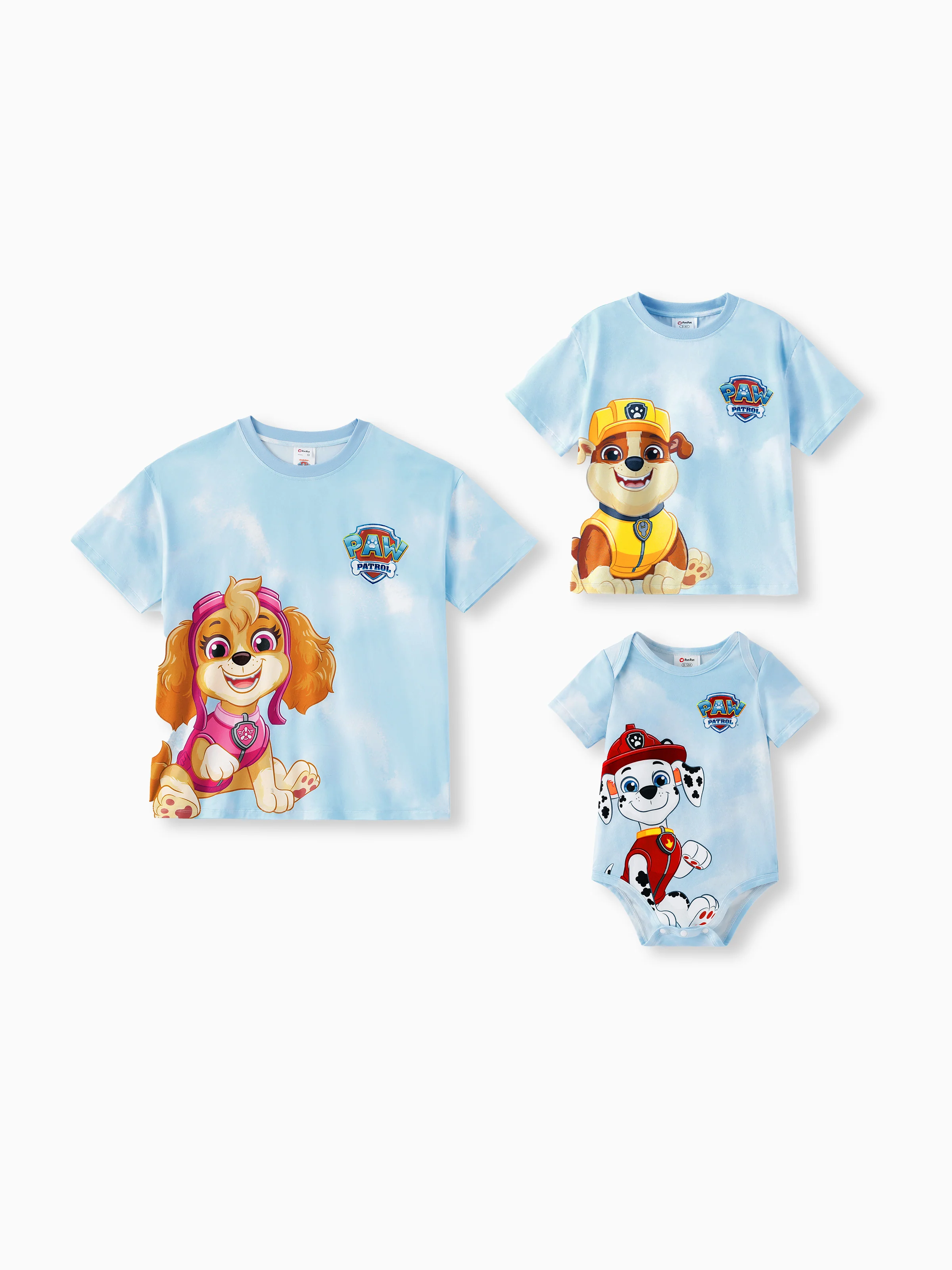 PAW Patrol Mommy & me Casual Tie-dye Printed Tee Multi-color