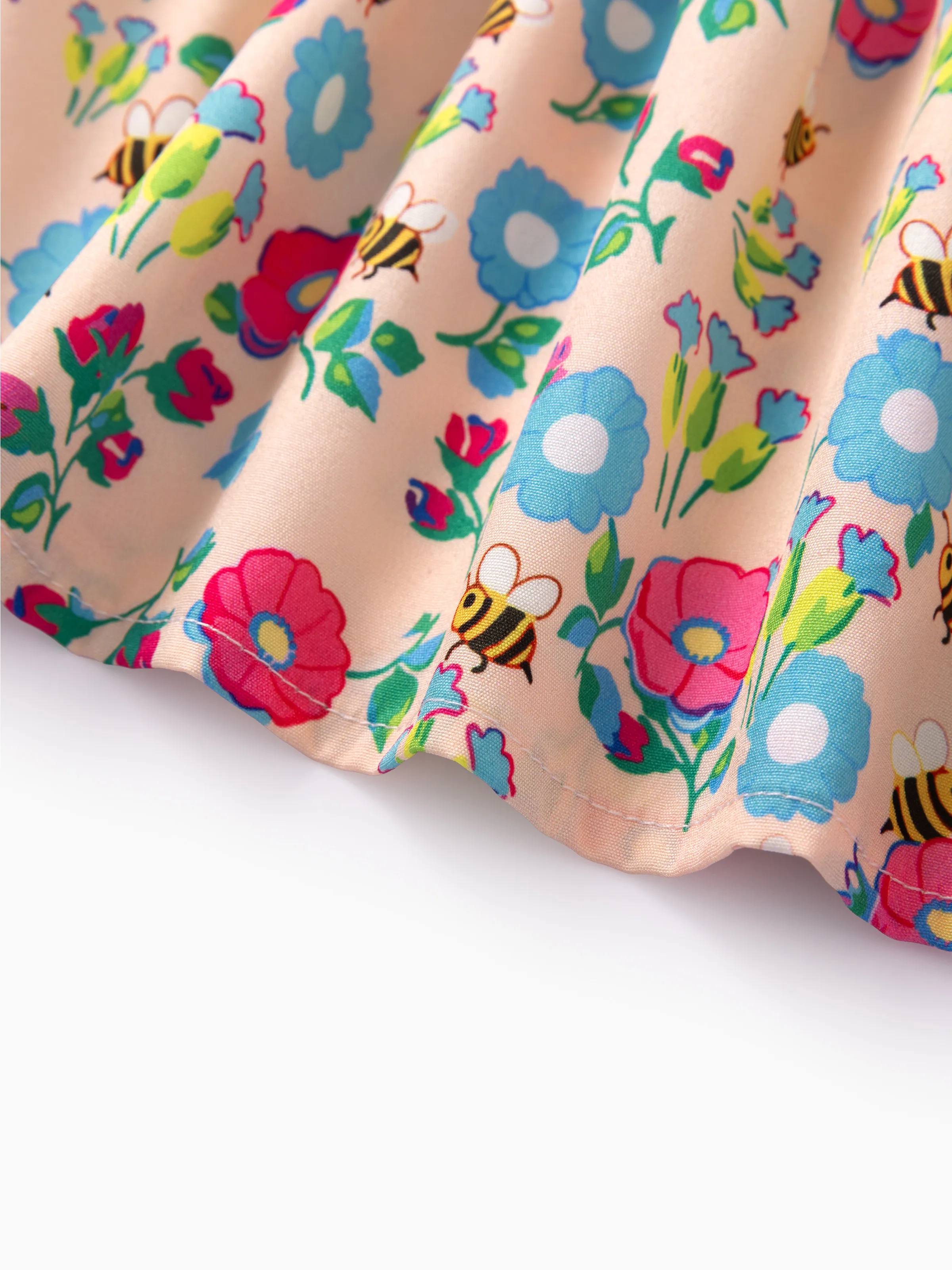 Fresh Market Toddler Girl Floral Stripe Print Dress Multi-color - Image 6