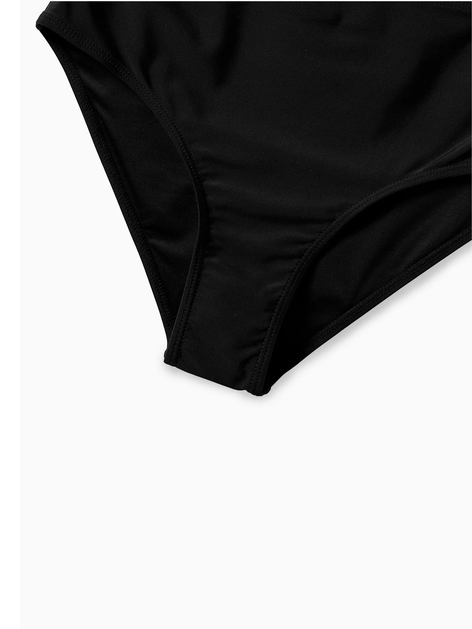 Toddler Girl Leopard Pattern Drawstring Ruffle Neck Two-Piece Bikini Skirt Black - Image 5