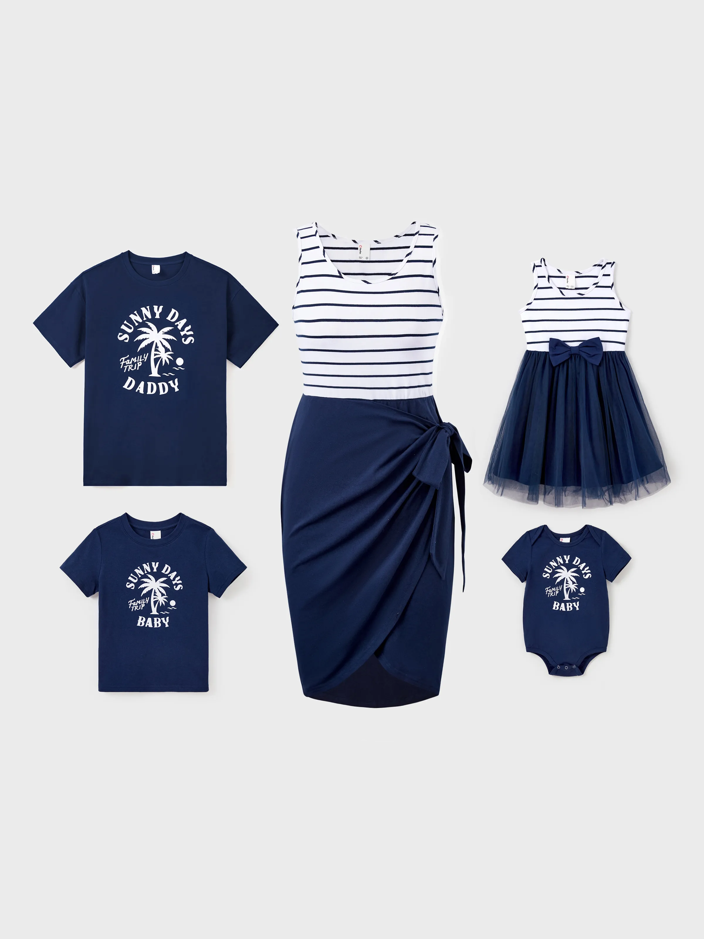 Toddler/Kid Girl Sunny Days Palm Print Cotton Dress, Perfect for Summer Vacations & Family Outings Tibetan Blue - Image 2